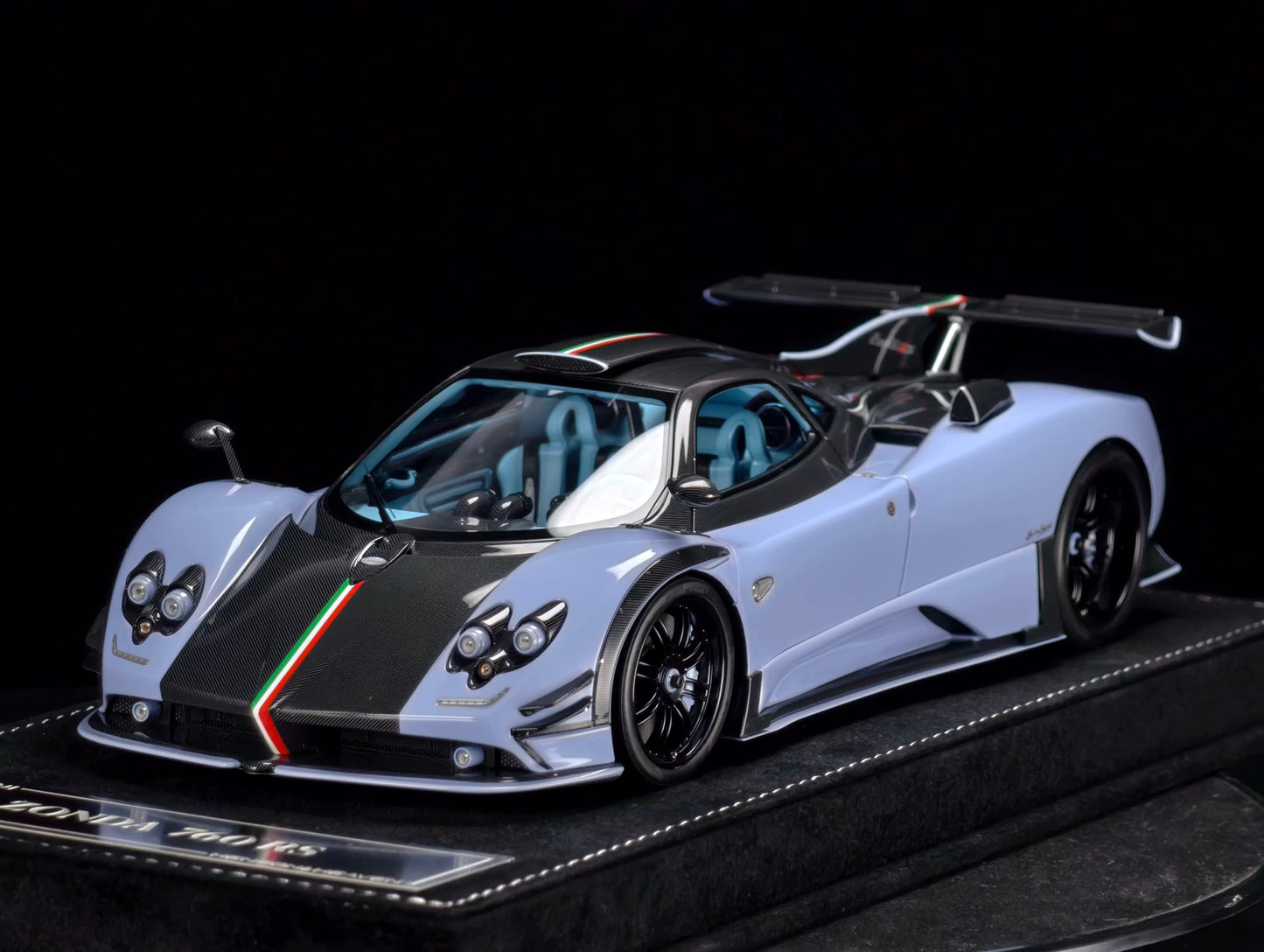 HH Model 1/18 Pagani Zonda Hardtop Special Edition Resin Model Baby Blue