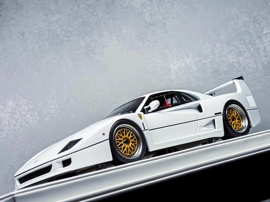 Davis & Giovanni 1/18 Ferrari F40 White Resin Model Red Interior BBS Wheels Limited 15