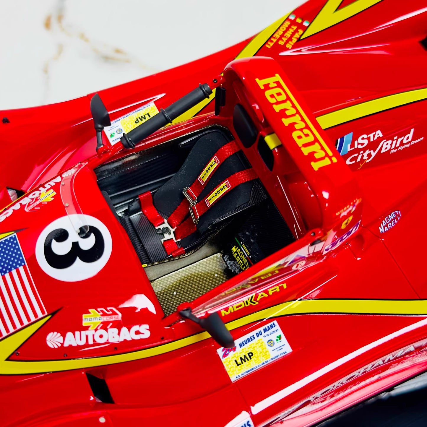 Amalgam 1/18 Ferrari 333 SP 1997 Le Mans #3 Moretti Racing Resin Model
