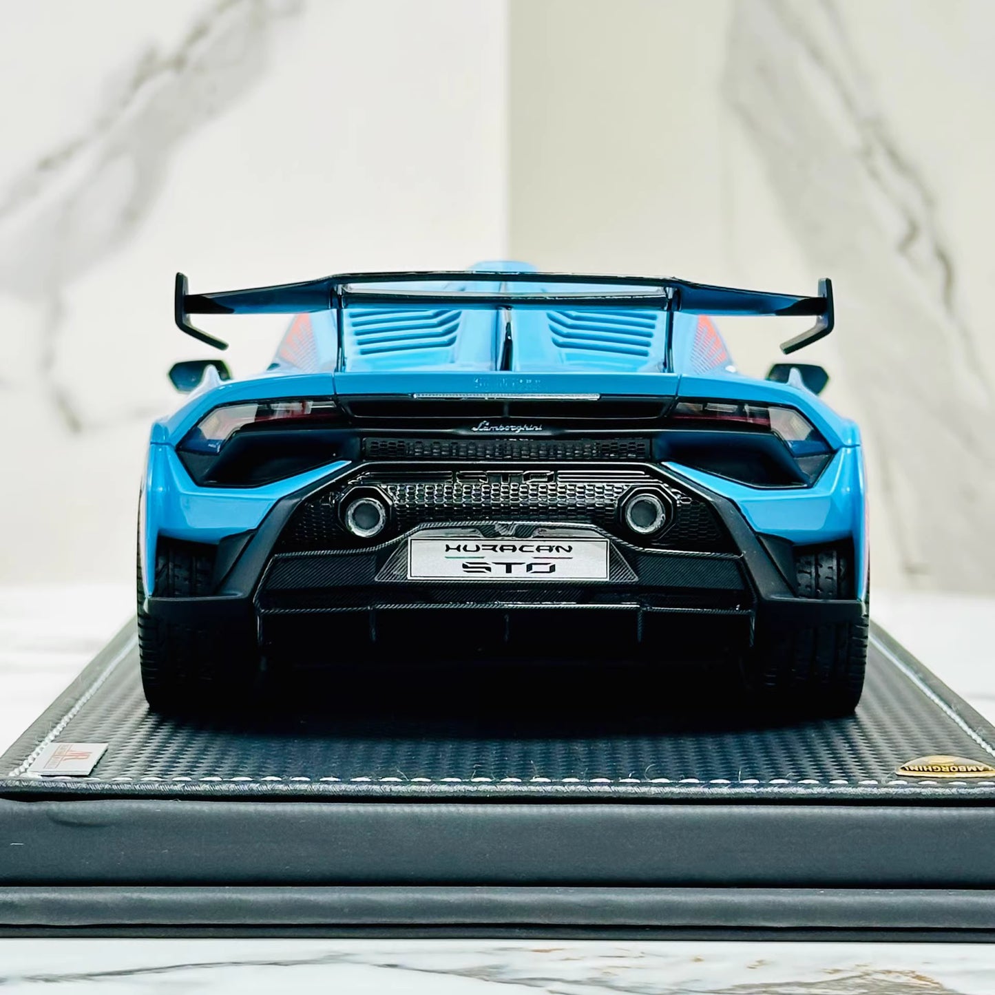 MR Collection 1/18 Lamborghini Huracán STO Sky Blue One-Off Resin w/ COA