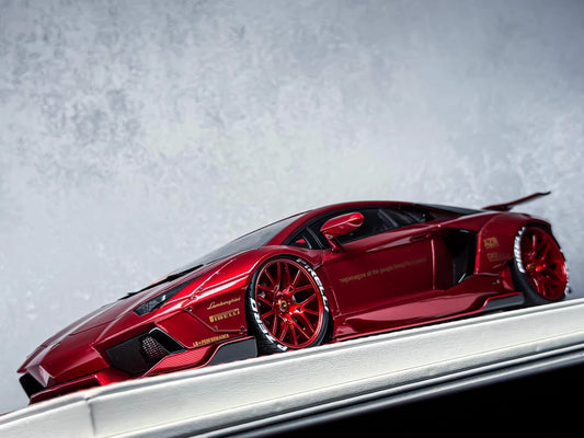 Davis & Giovanni 1/18 Lamborghini Aventador LP700-4 Liberty Walk Red Carbon Limited 10