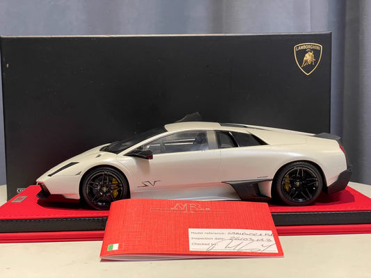 MR Collection Models 1/18 Lamborghini Murciélago LP670-4 SV · White · Limited 49