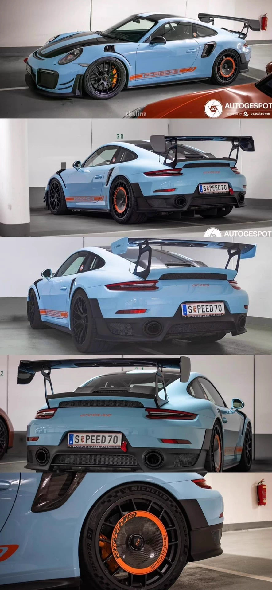 Davis & Giovanni 1/18 Porsche 911 GT2 RS MR 991 Gulf Blue Car No. 1 of 14