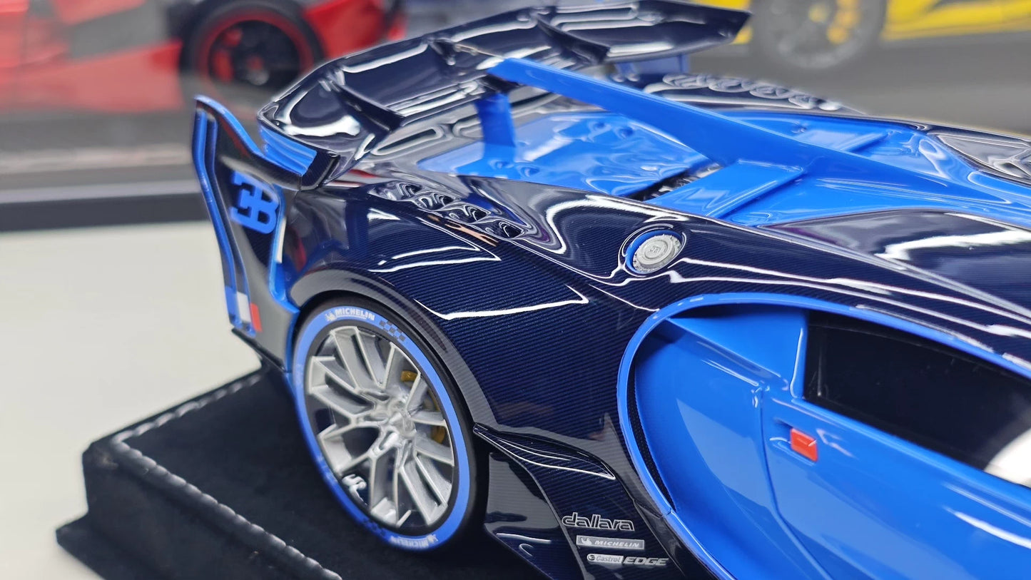HH Model 1/18 Bugatti Vision Gran Turismo (VGT) Resin Model – Ocean Blue / Blue Carbon (Limited 30)