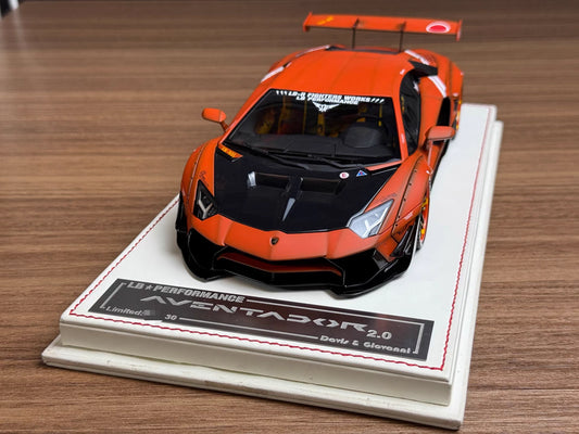 Davis & Giovanni 1/18 Lamborghini LBWK Aventador 2.0 “Zaku” Orange — Limited 30