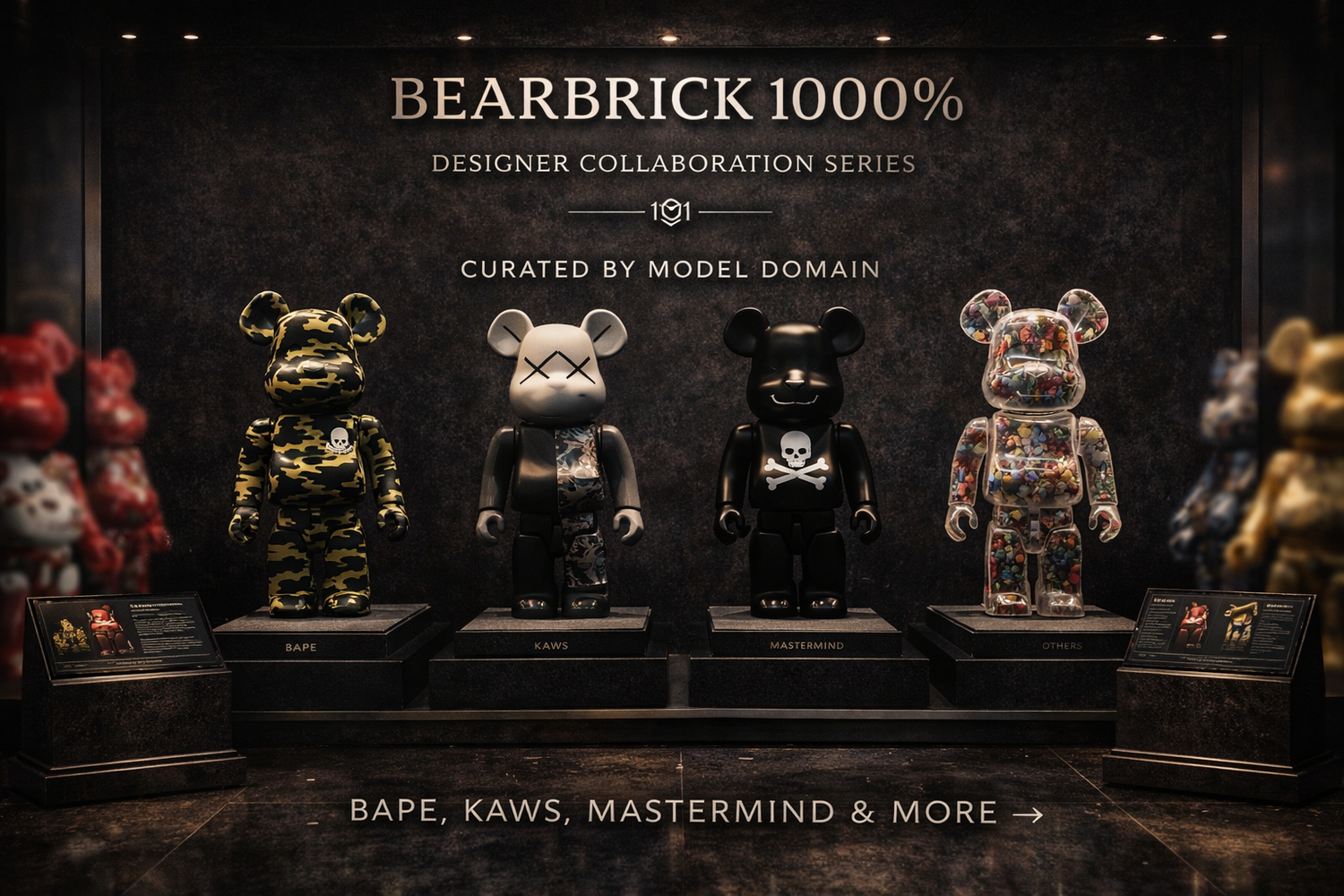 Bearbrick 1000% Designer Collaboration Series | BAPE, KAWS, Mastermind & More