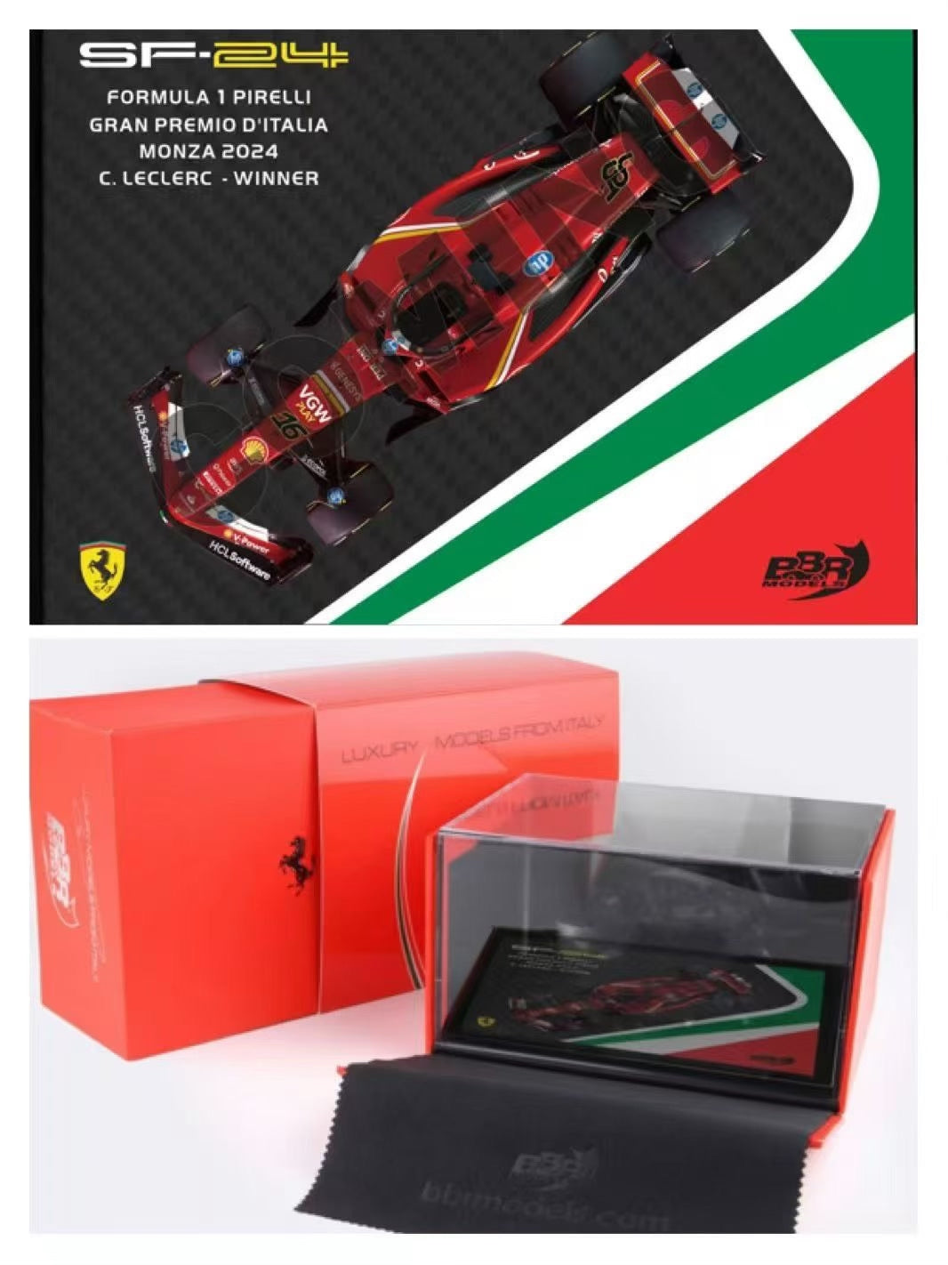 BBR SF24 MONZA GP 2024 LECLERC WINNER BBRC 307ASTCH - immagine 1
