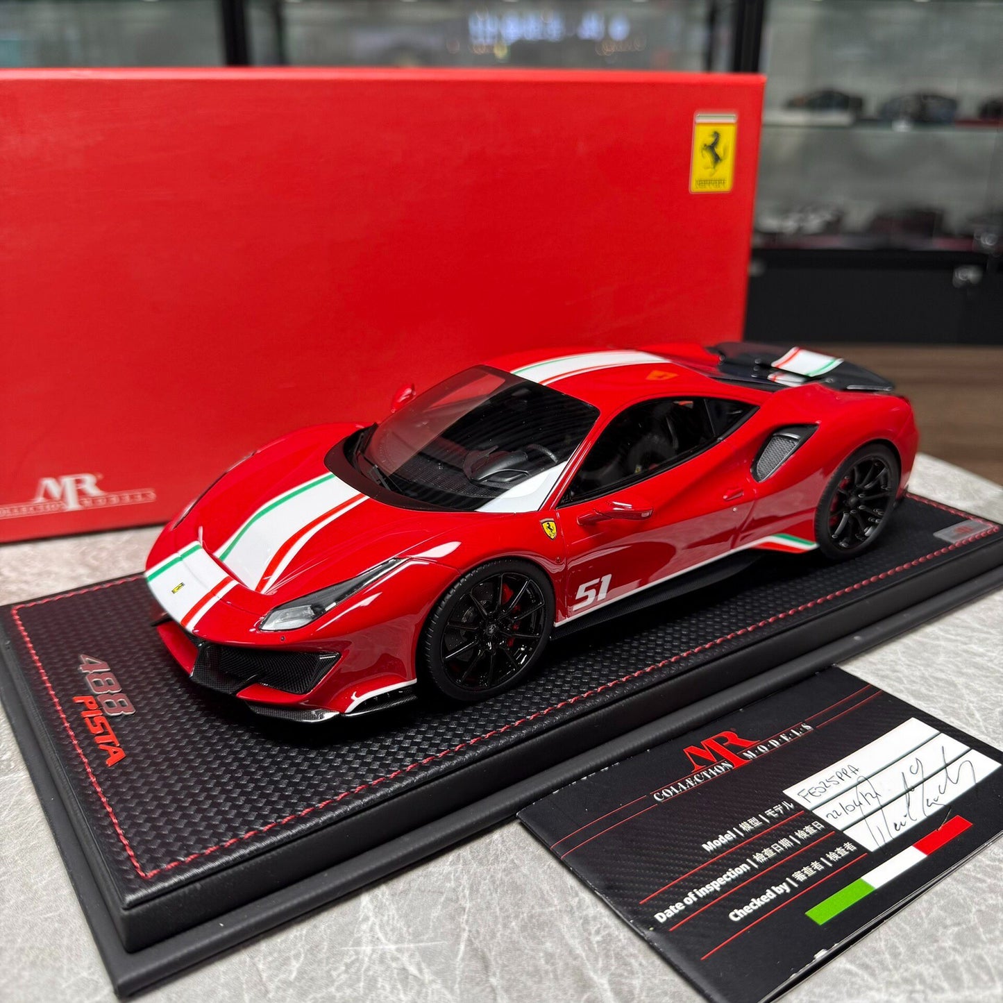 MR Ferrari 488 Pista 1:18 Resin Model image 1