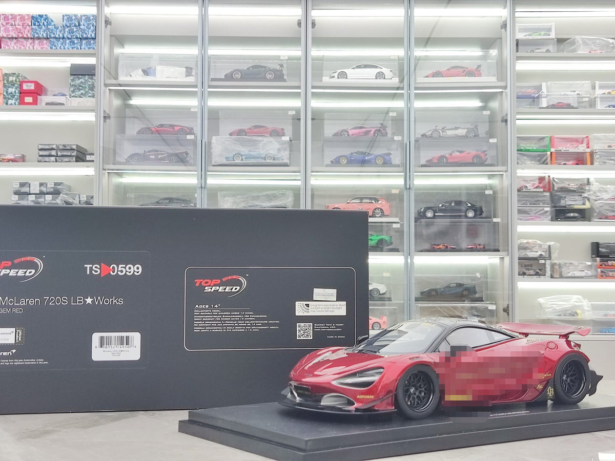 TopSpeed McLaren 720S LB Works Gem 1:18 Red - immagine 1