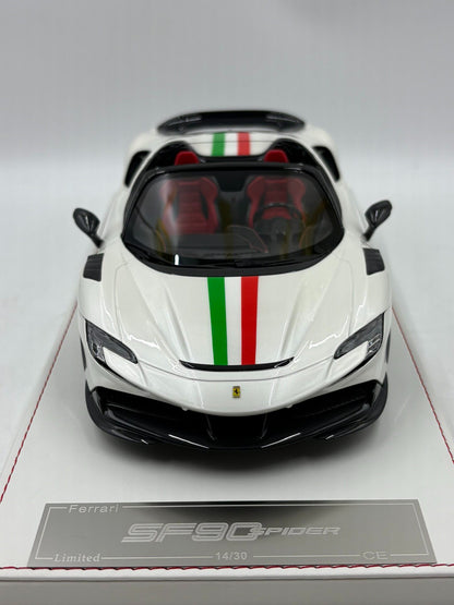Scale Model 18ResinFerrariSF 90 Spider Pearl Pearl White - immagine 1