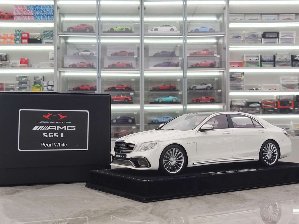 HH MODEL Mercedes-Benz S65L AMG W222 Pearl 1:18 Pearl White - immagine 1