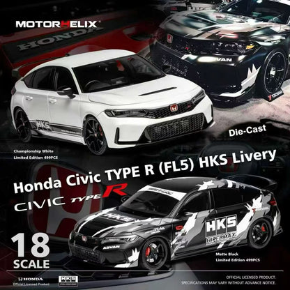 Scale Model MOTORHELIX OpeningModel Civic TYPE R FL5 HKS Livery 1:18 - immagine 1