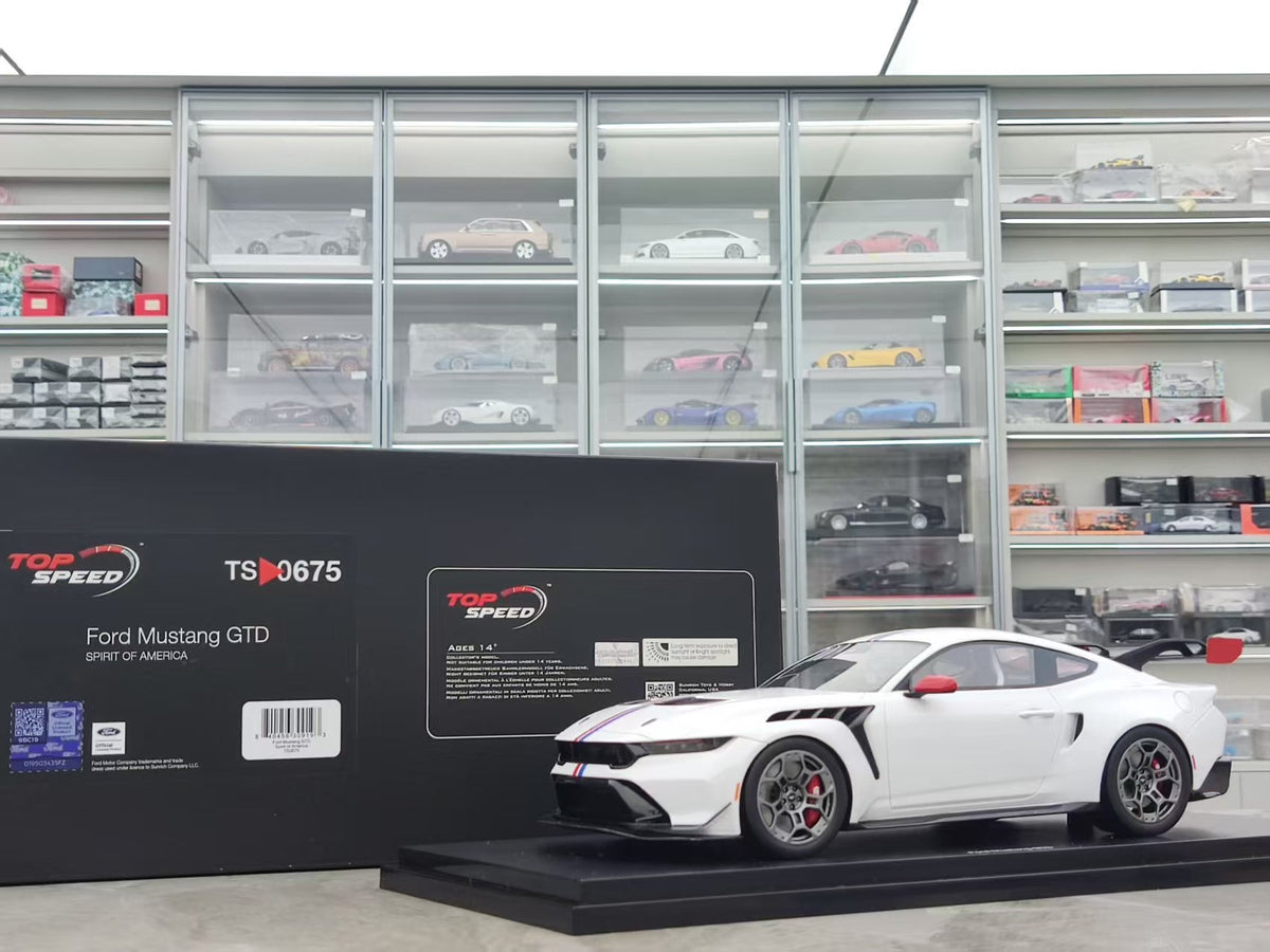 TopSpeed Ford Mustang GTD S Spirit of America 1:18 White - immagine 1