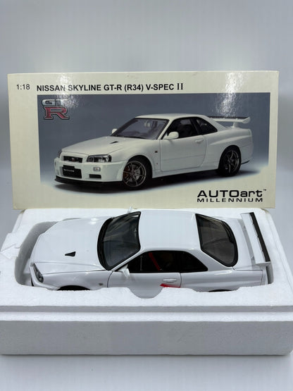 AUTOart aa r34 gtr vspec 2 Nissan 1/18DiecastModel - immagine 1