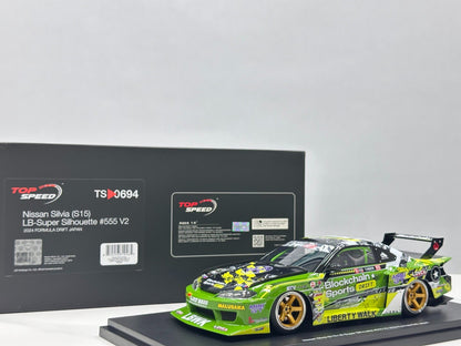 TopSpeed Nissan LB-Super Silh Silhouette S15 SILVIA GreenLivery 1:18 - immagine 1