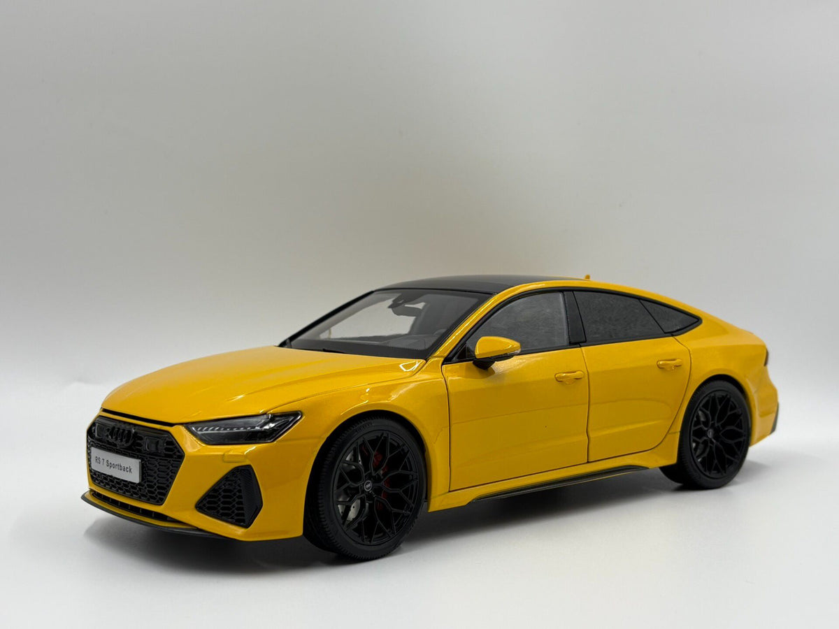 Scale Model AUDI RS7 C8 Voss Vossen HF2 Yellow DiecastModel 1:18 Yello - immagine 2