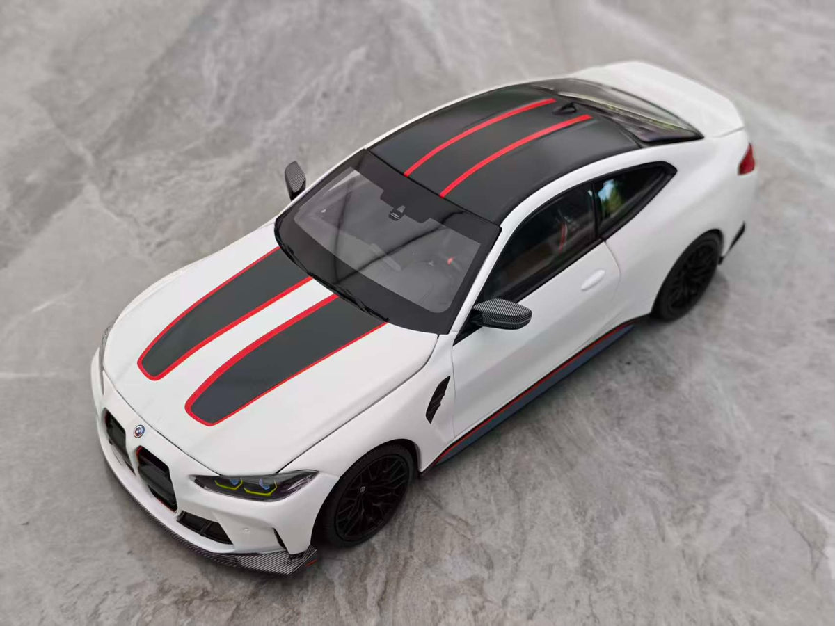 MINICHAMPS BMWM 4 CSL 2023 110023022 1:18 White - immagine 2