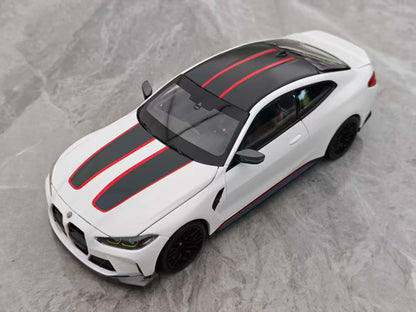 MINICHAMPS BMWM 4 CSL 2023 110023022 1:18 White - immagine 2
