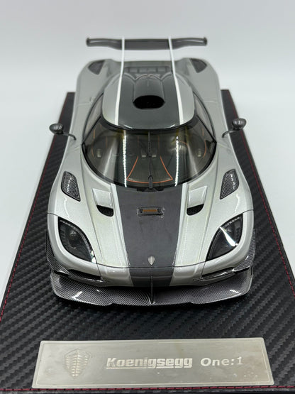 FRONTIART Koenigsegg one 1 FA 1/18ResinModel Silver - immagine 2