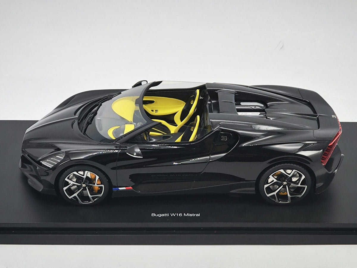 TopSpeed Bugatti w16 mistralBlack 1:18 - immagine 2