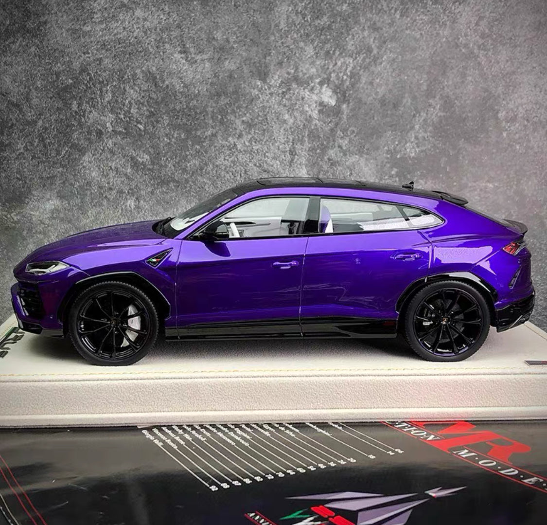 MR 1/18 Lamborghini Urus SUV Purple Limited Edition – White Interior – Limited 16 pcs
