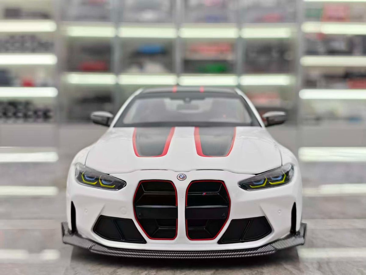 MINICHAMPS BMWM 4 CSL 2023 110023022 1:18 White - immagine 3