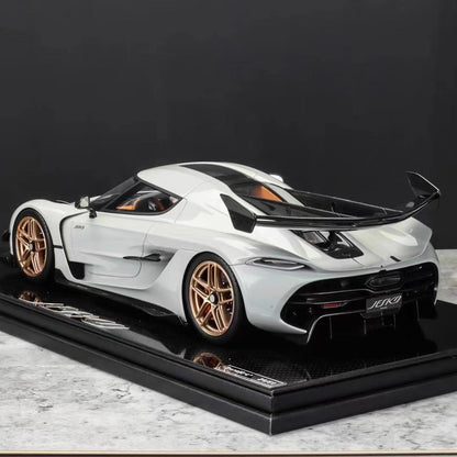 Frontiart 1/12 Koenigsegg Jesko Light Grey Gold Wheels | Resin Model