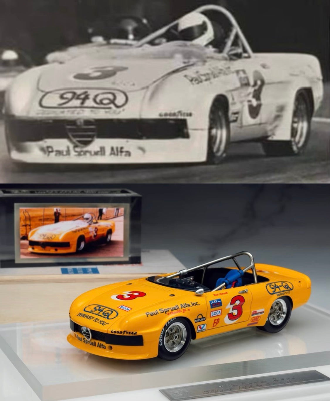 Masterpiece by Hayakawa Matsuyoshi 2000‘s work 1/43 Alfa Romeo 1984 Spyder SCCA Handmade Model