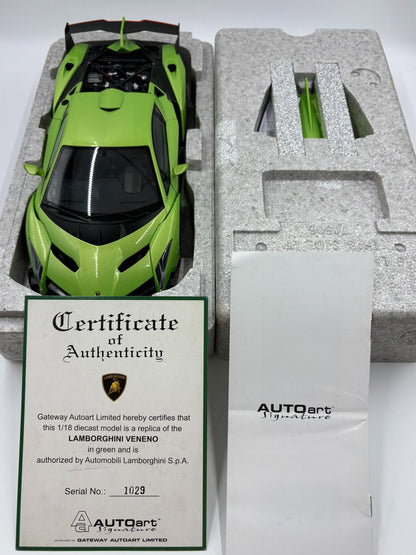 AUTOart Veneno DiecastModel 1:18 Green - immagine 5