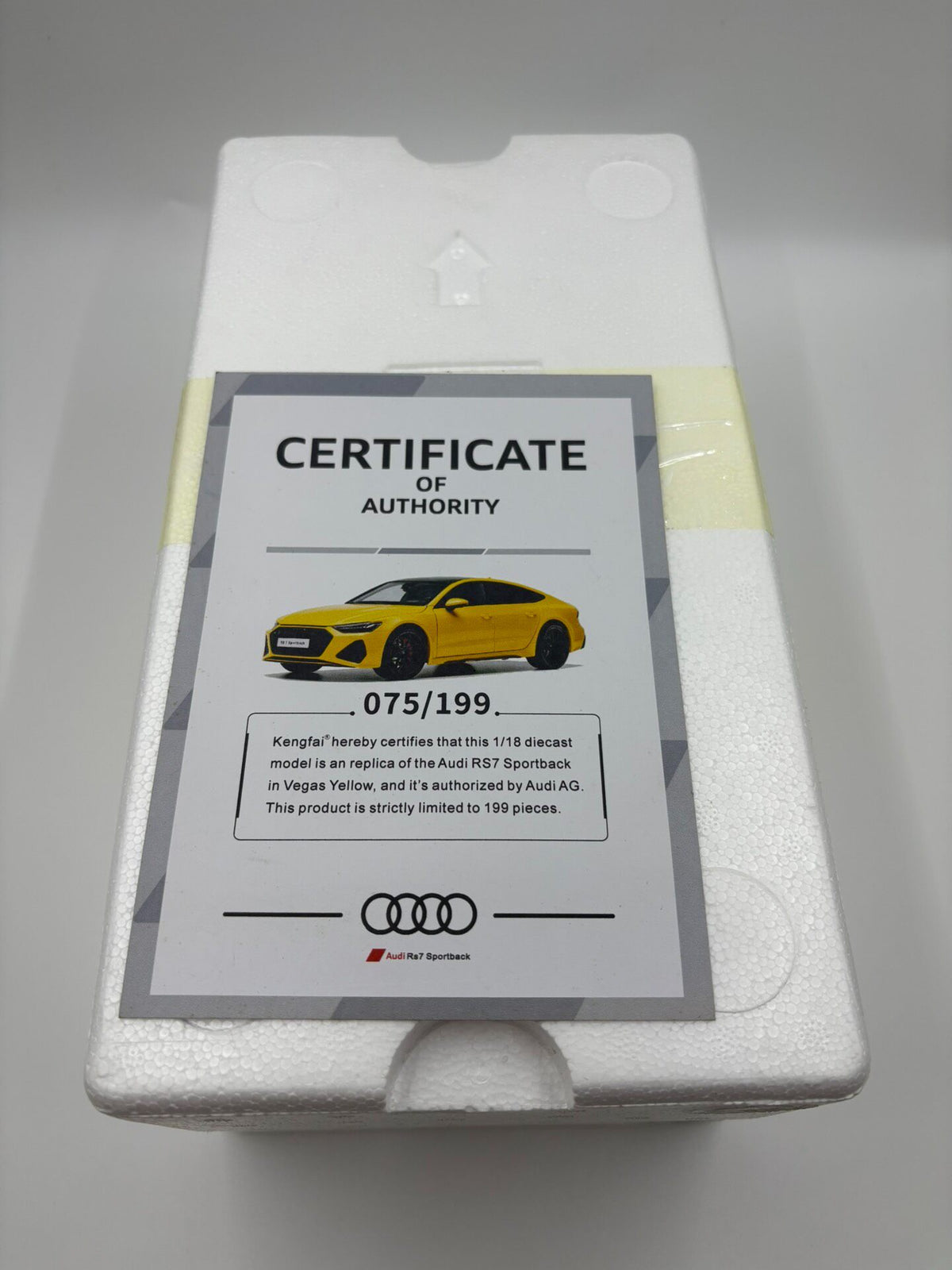 Scale Model AUDI RS7 C8 Voss Vossen HF2 Yellow DiecastModel 1:18 Yello - immagine 5
