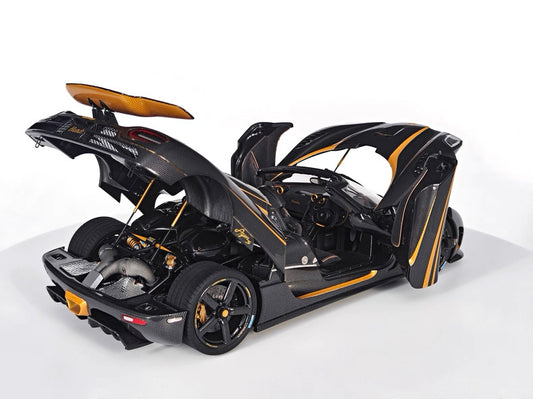 Frontiart 1/18 Koenigsegg Agera S Hundra Carbon Gold Fully Opening Model