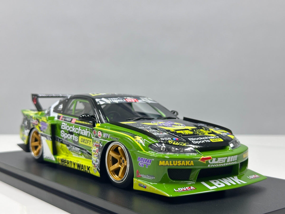 TopSpeed Nissan LB-Super Silh Silhouette S15 SILVIA GreenLivery 1:18 - immagine 6