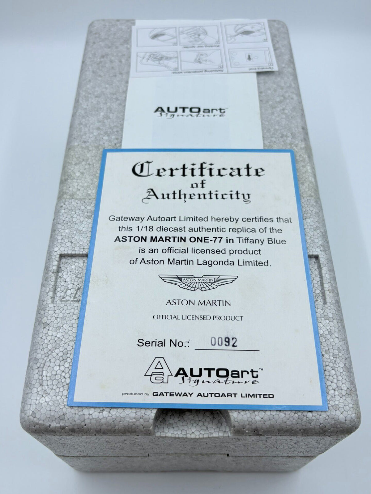 AUTOart Aston MartinONE-77 OpeningModel 1:18 - immagine 6