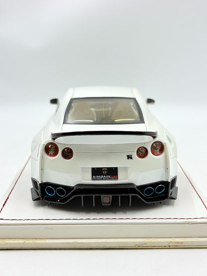 Scale Model Super A Nissan R35 GT-R Aimgain GT 1:18 White - immagine 6