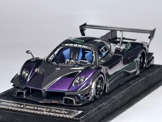 HH 1/18 Pagani Zonda R & Zonda Revolucion Color Shift Purple Carbon