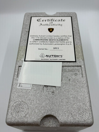 AUTOart LamborghiniSesto Element Elemento GreyCarbon Fibre 1:18 - immagine 8