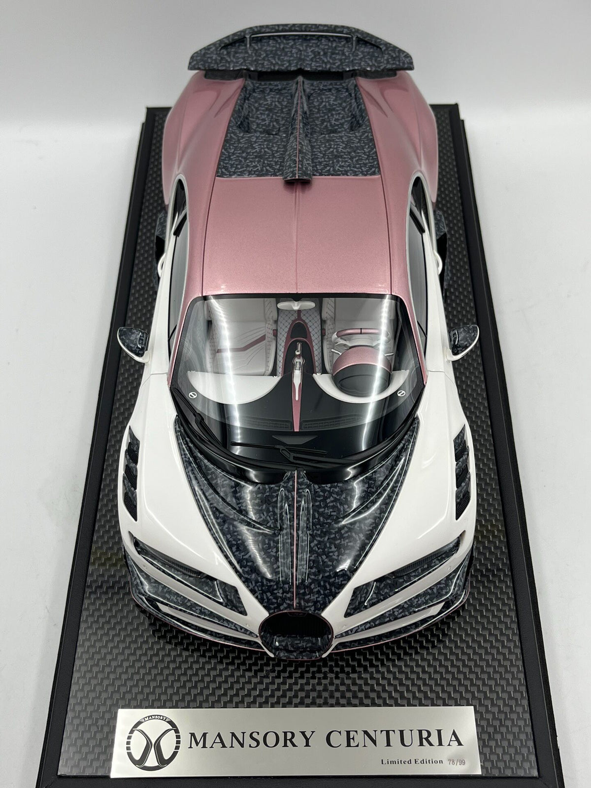 Scale Model Mansory Bugatti Chiron 2.0 78:99 White - immagine 8