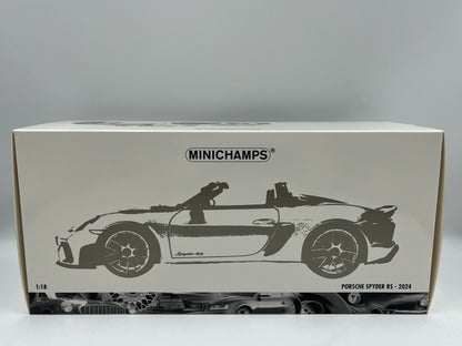 Scale Model Porsche 718 Spyder RS 1:18 White - immagine 8