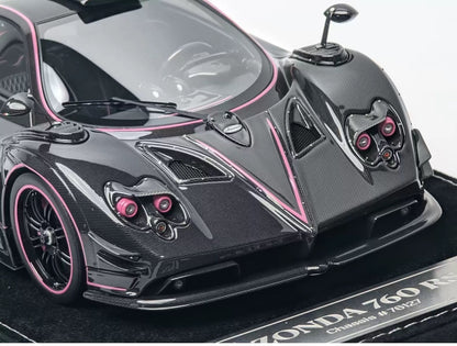 HH Model 1/18 Pagani Zonda 760 JC Pink Resin Model