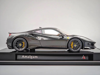 Amalgam 1/18 Ferrari 488 Pista Grigio Resin Model