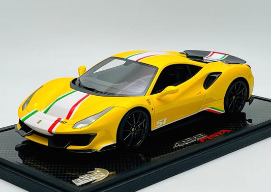 BBR 1/18 Ferrari 488 Pista Yellow Limited Edition