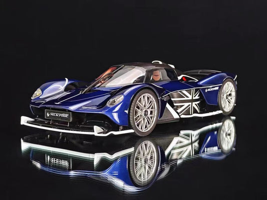 Frontiart 1/18 Aston Martin Valkyrie Silver Blue Resin Model Limited Edition