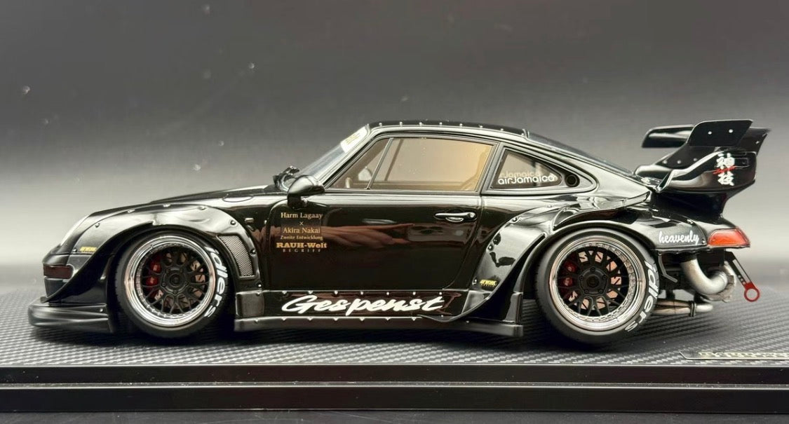 Ignition Model Porsche 911 (993) RWB Black 1/18 Resin Model
