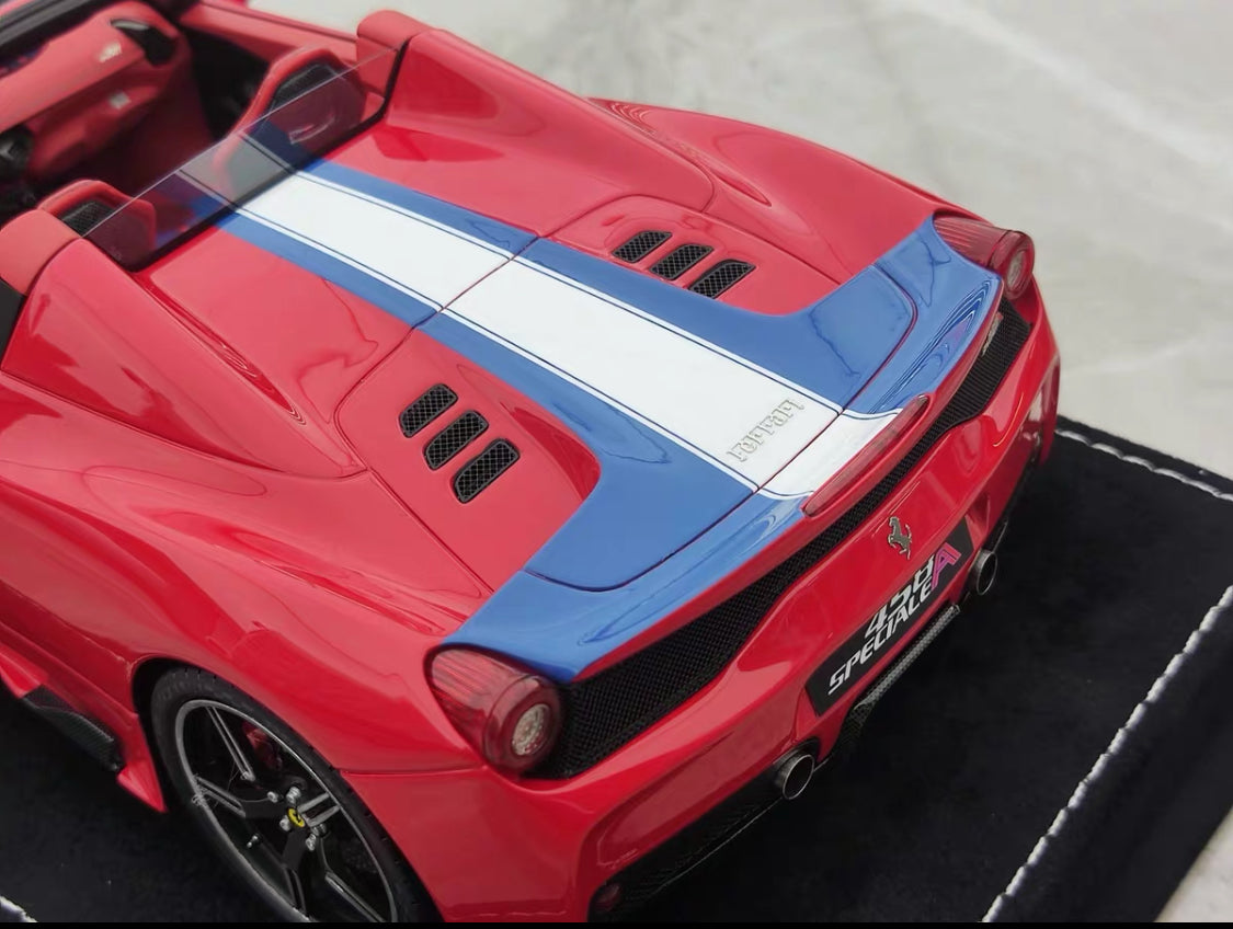 HH 1/18 Ferrari 458 Speciale Aperta Resin Model – Rosso Corsa Red – HH333