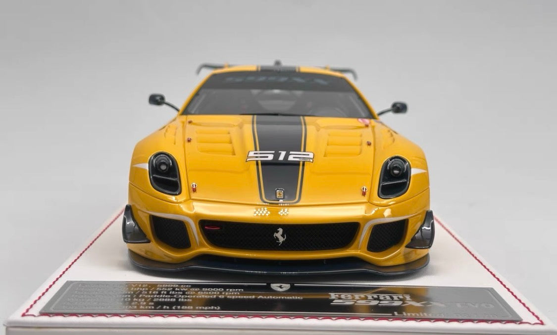 DG Model 1/18 Ferrari 599 EVO XX Yellow Resin Display Model