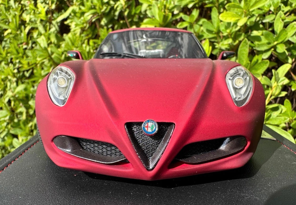 BBR 1/18 Alfa Romeo 4C Concept Matte Red Limited Edition Resin Model