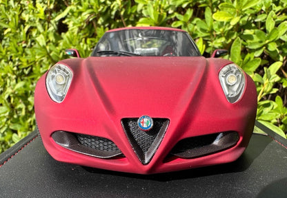 BBR 1/18 Alfa Romeo 4C Concept Matte Red Limited Edition Resin Model