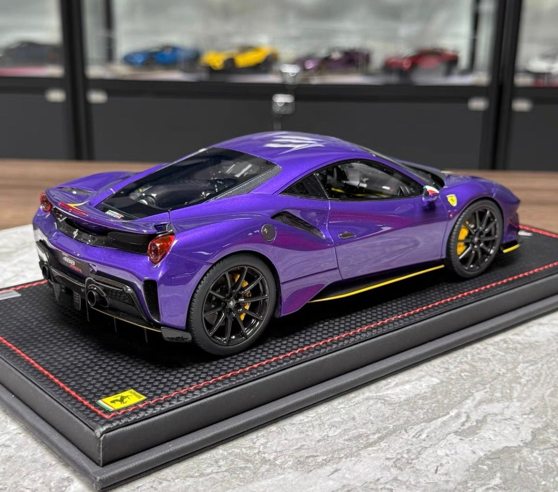 MR Ferrari 488 Pista 1:18 purple one-off edition