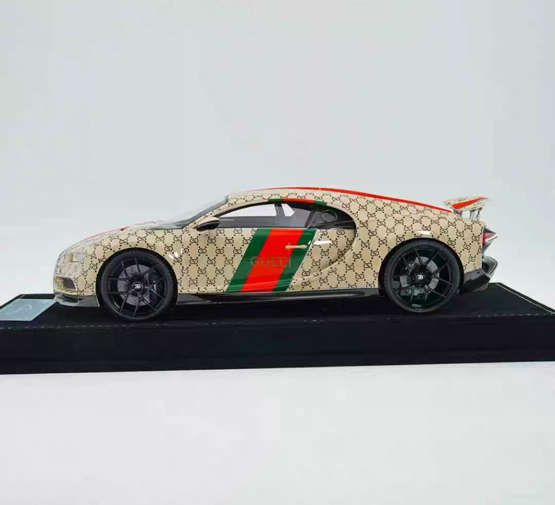 HH 1/18 Bugatti Chiron Resin Model – Gucci-Inspired Livery