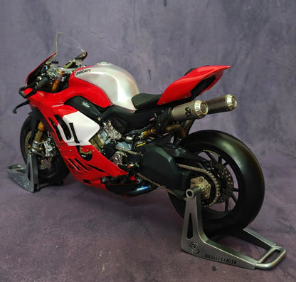 1/6 Ducati V4R Civilian Racing Version Motorcycle Resin Model | 310+ Parts | Red/White | Pre-order Only
